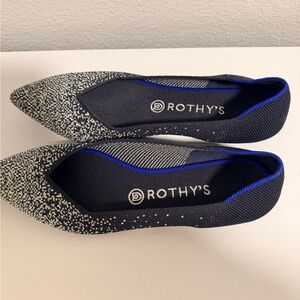 Rothy's Women's Speckled Navy and White Flats